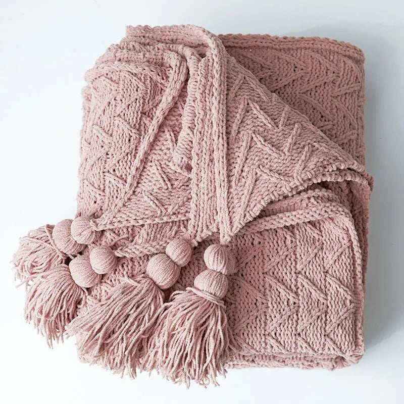 Chunky Knit Chenille Blanket