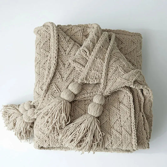 Chunky Knit Chenille Blanket